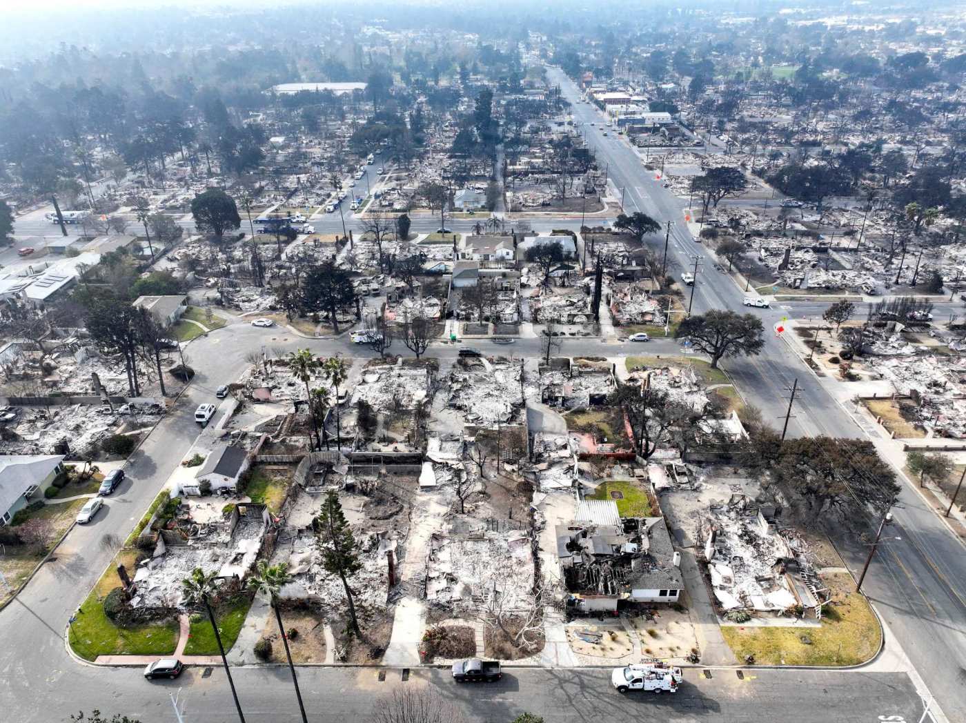 Photos: Drone images capture massive sweep of Eaton fire destruction