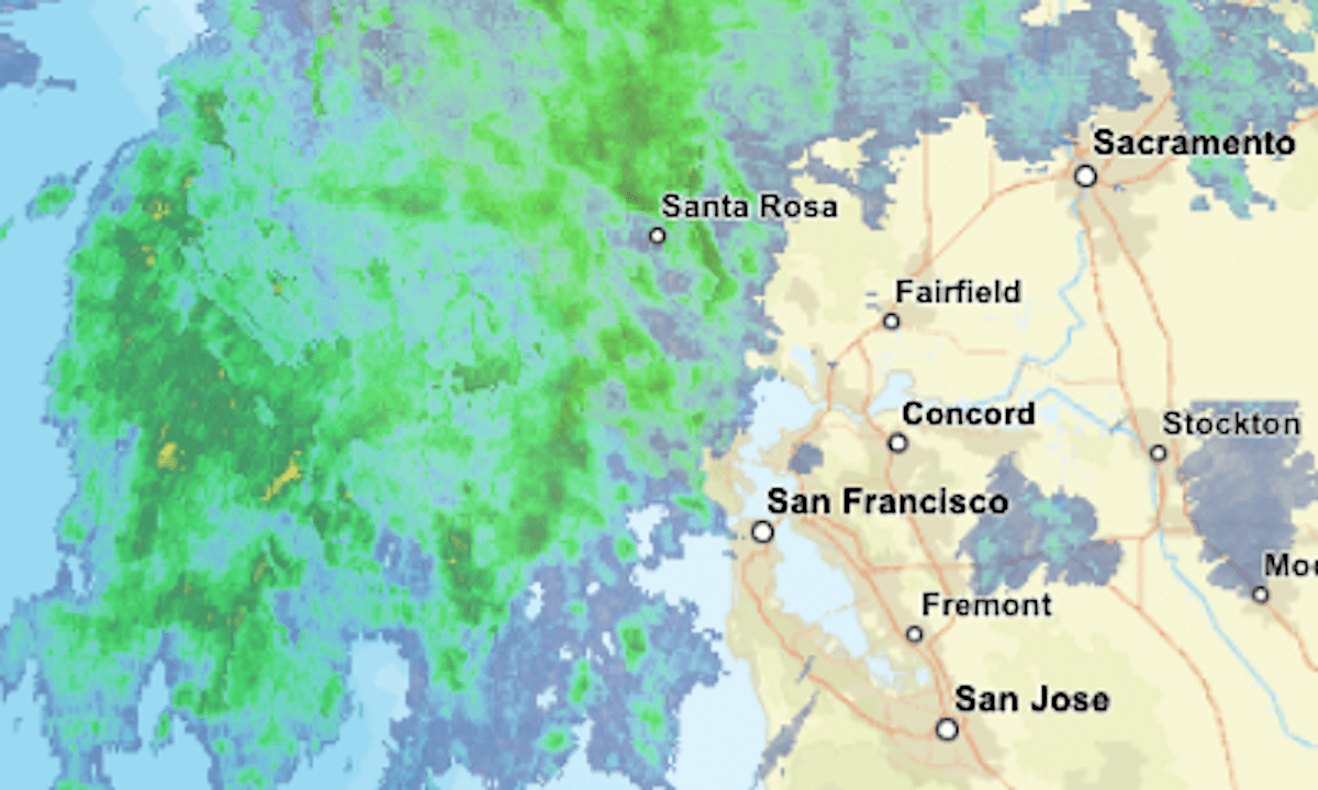 Live map: Where it’s raining in the Bay Area