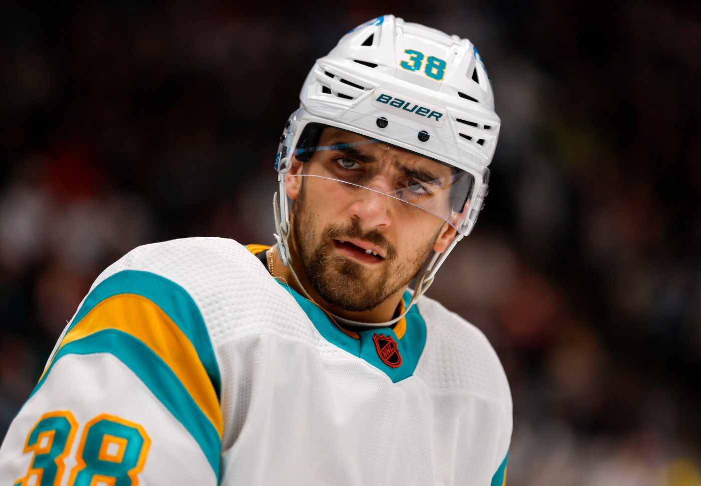 Sharks defenseman explains why trading Mario Ferraro would be ‘a huge loss’