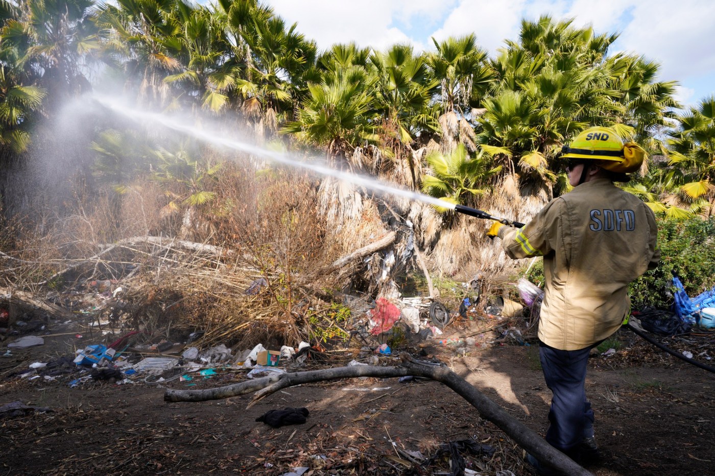 One California city tries a different approach to fire prevention: A new spray on dry brush