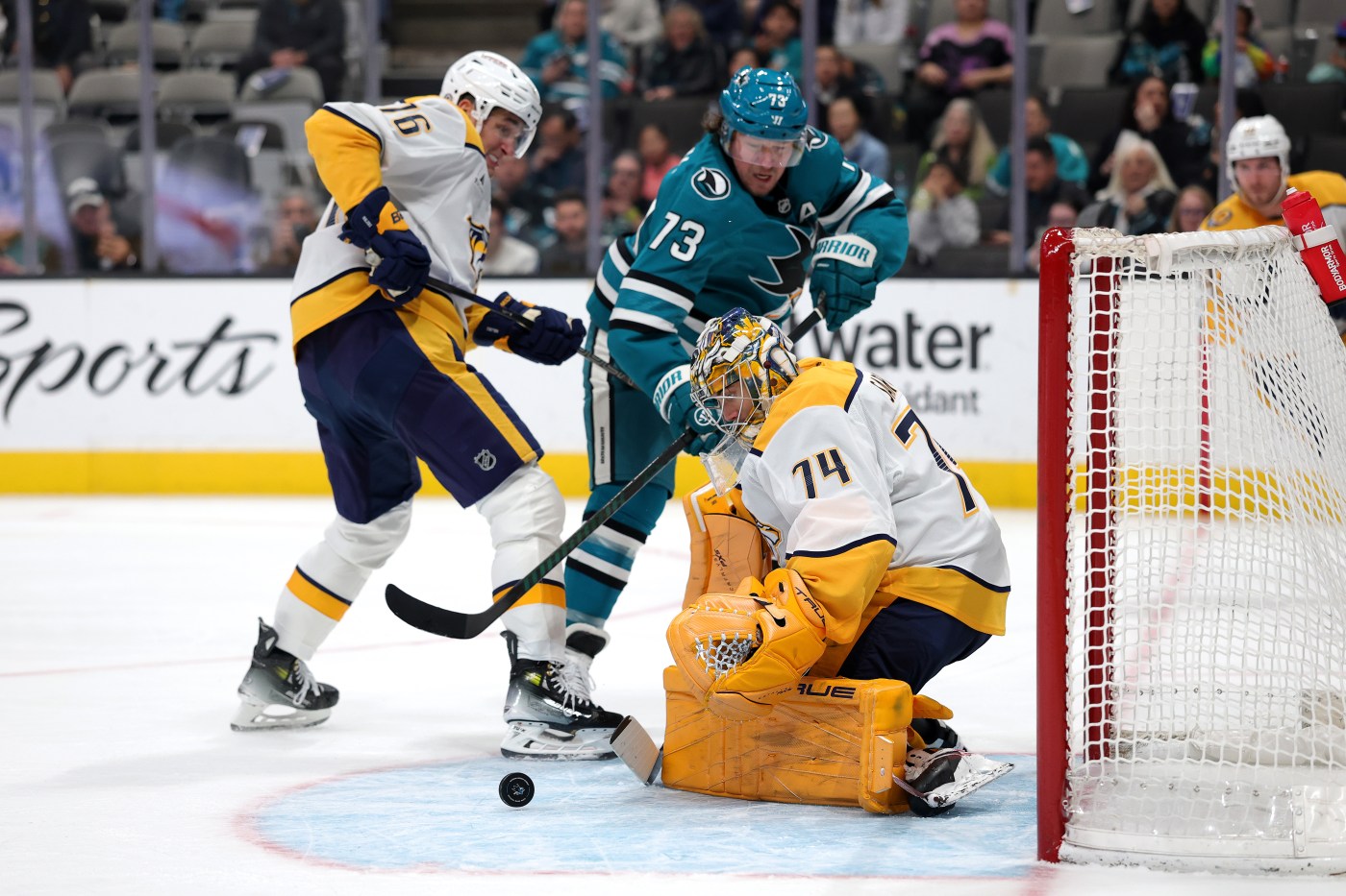 Sharks’ gaffe spoils comeback bid in loss to Nashville Predators