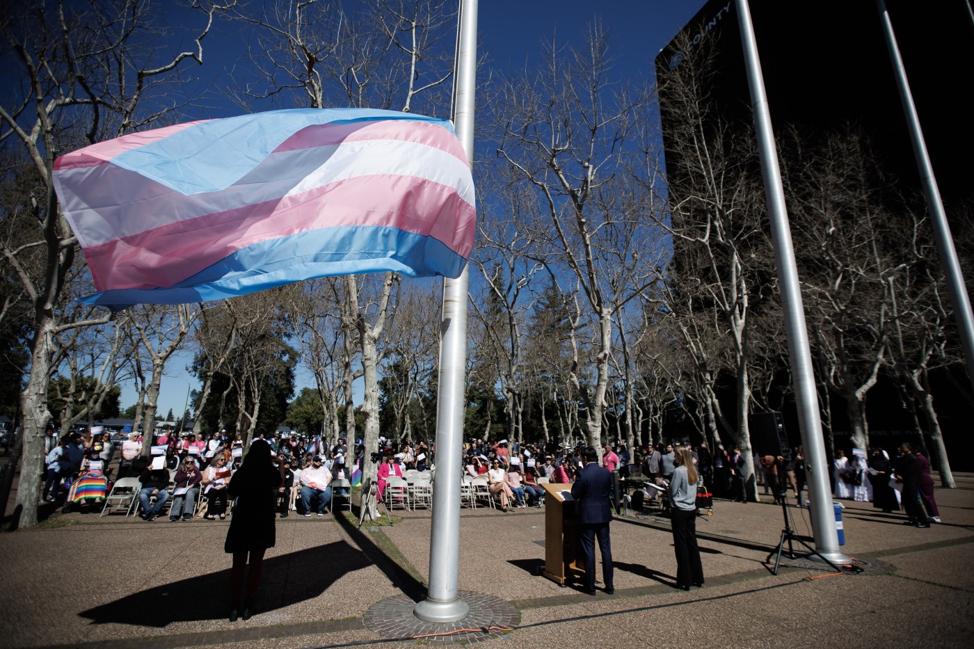 In the face of Trump attacks, Santa Clara County will fly the transgender flag 365 days a year