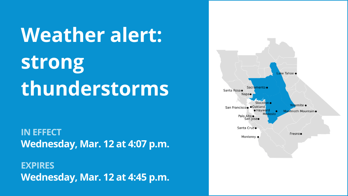 Update: Weather alert for strong thunderstorms in Delta early Wednesday evening