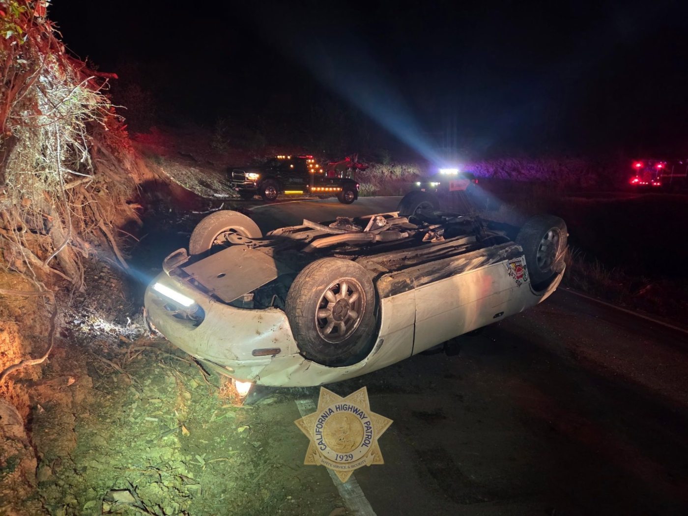Pacifica resident and passenger injured in rollover crash along Highway 236