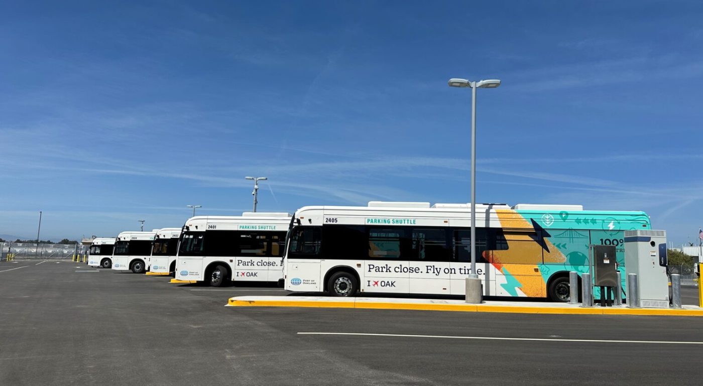 Oakland airport adds zero-emission shuttle buses to fleet