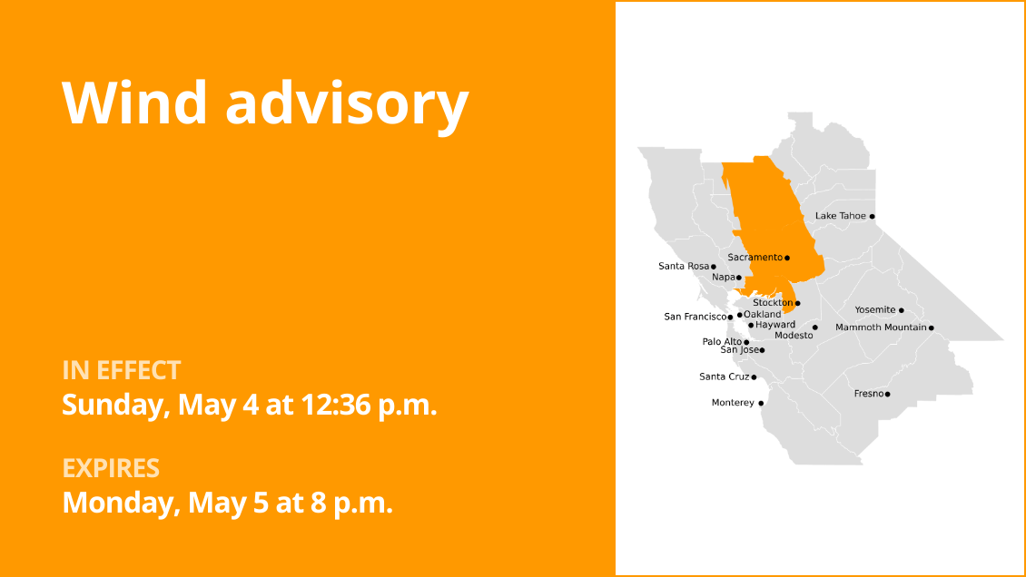 Wind advisory affecting Delta until Monday evening