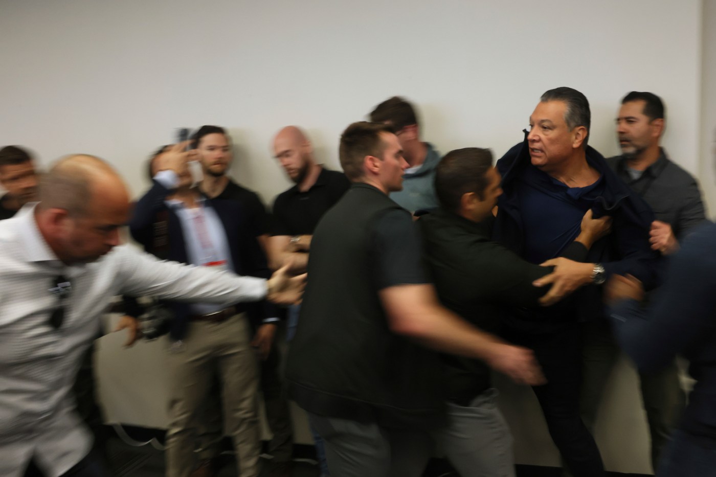 Watch: California senator forcefully removed during Homeland Security chief’s news conference