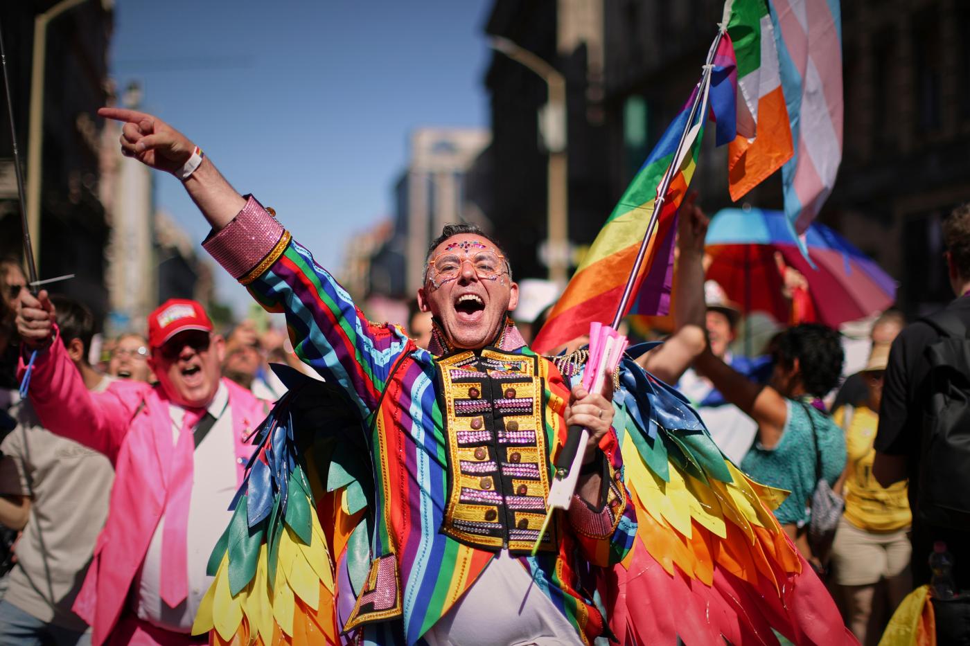 Around 100,000 march in Budapest Pride in open defiance of Hungary’s ban