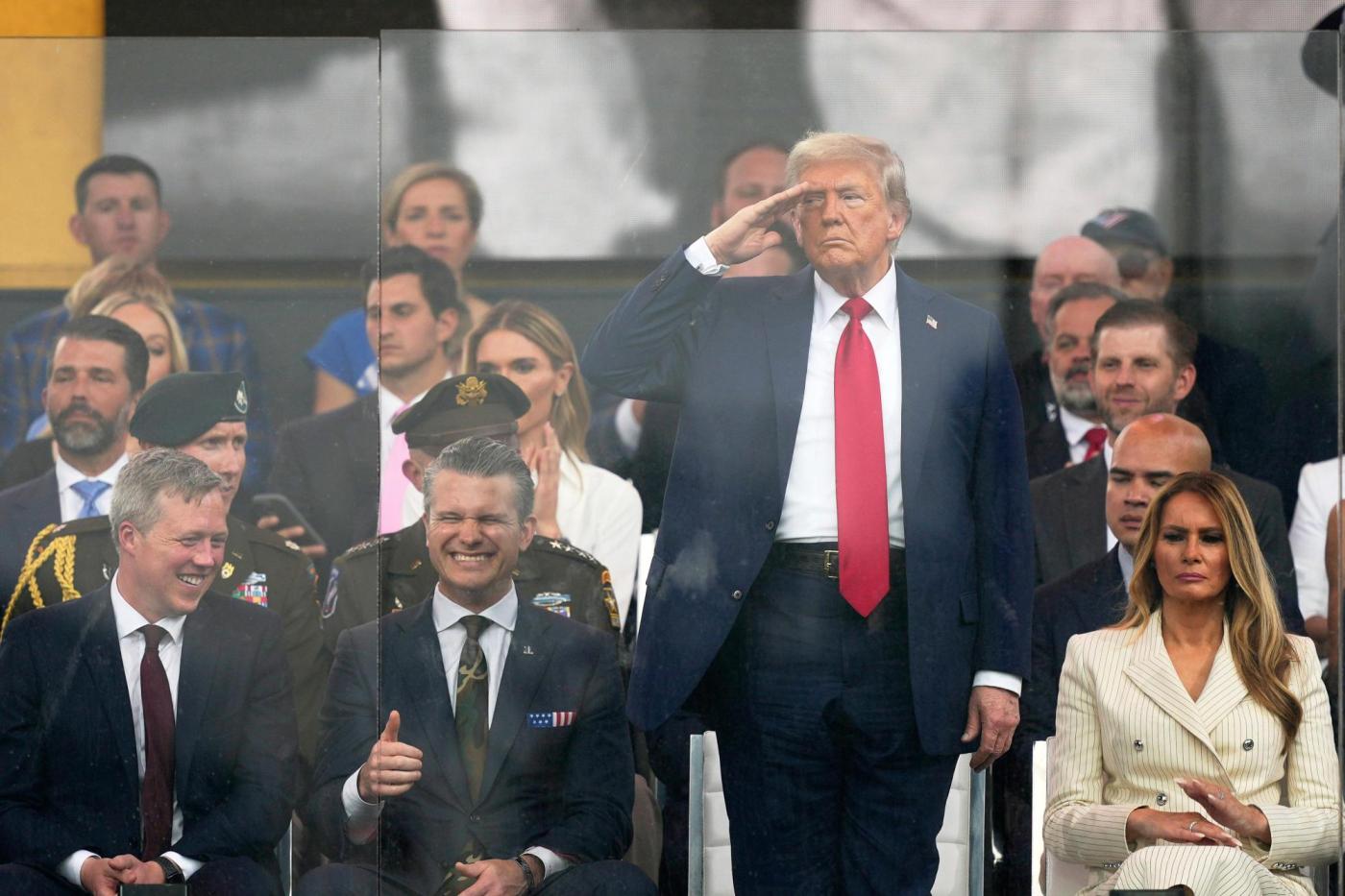 Photos: Military parade marking Army’s 250th anniversary amid anti-Trump protests