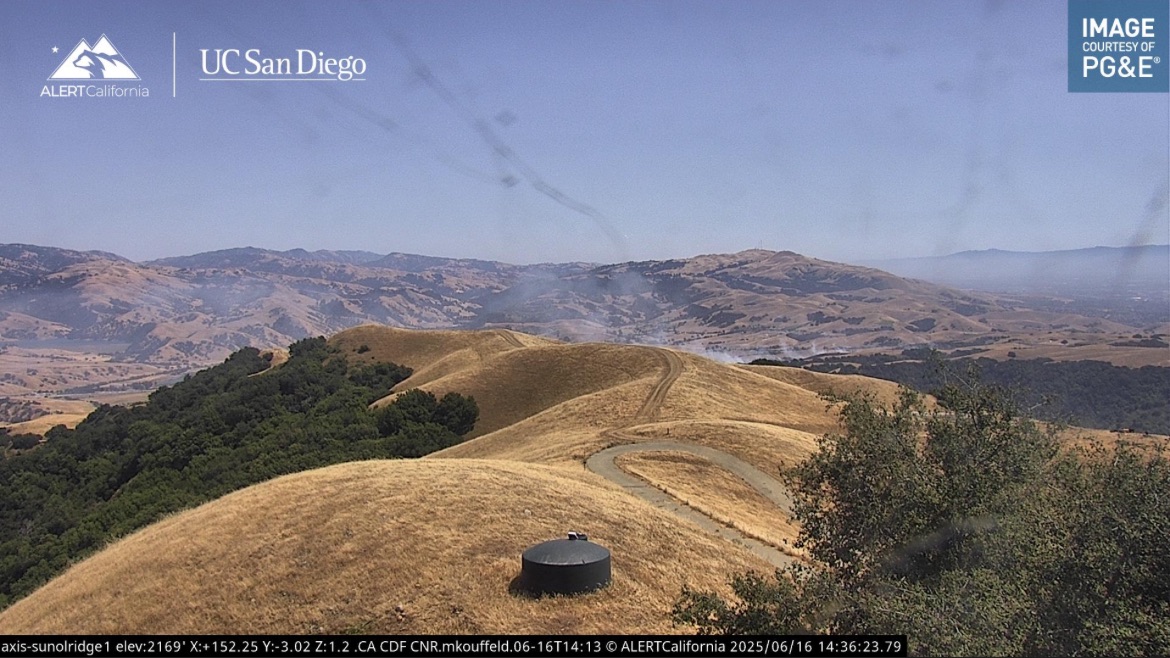 Firefighters work to contain 50 acre Mission Fire east of I-680 near Fremont
