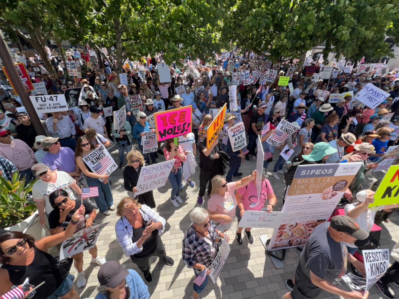 No Kings protests against Trump kick off around Bay Area, fueled by outrage over senator’s takedown and concerns over shootings of Democrats