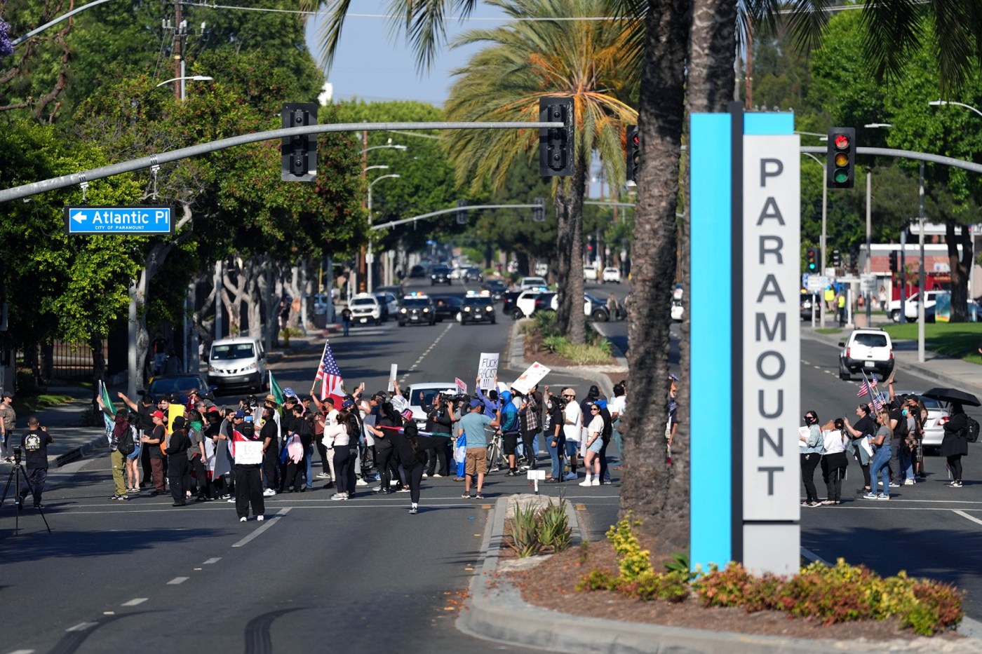 How large are the Los Angeles-area immigration protests?