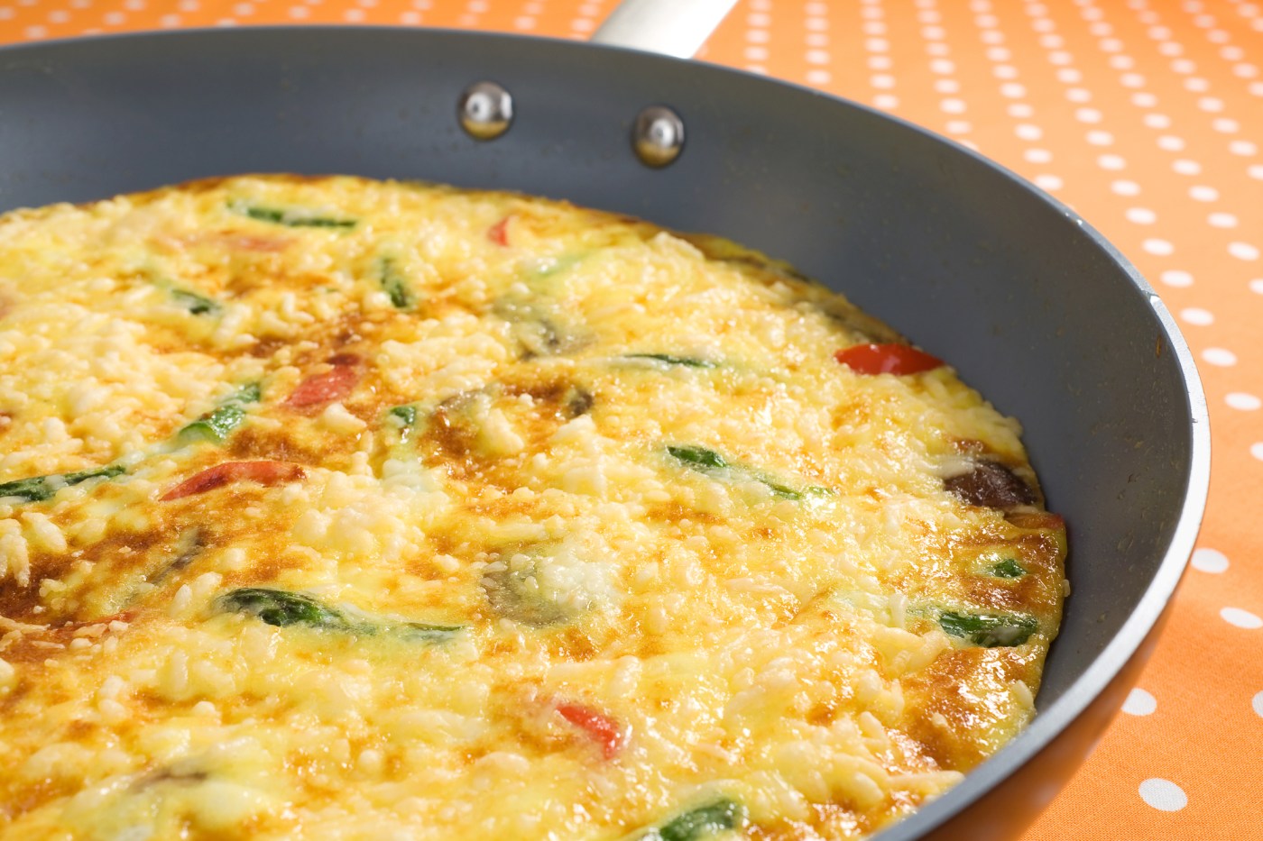 Roasted vegetable frittata is irresistible for breakfast or lunch
