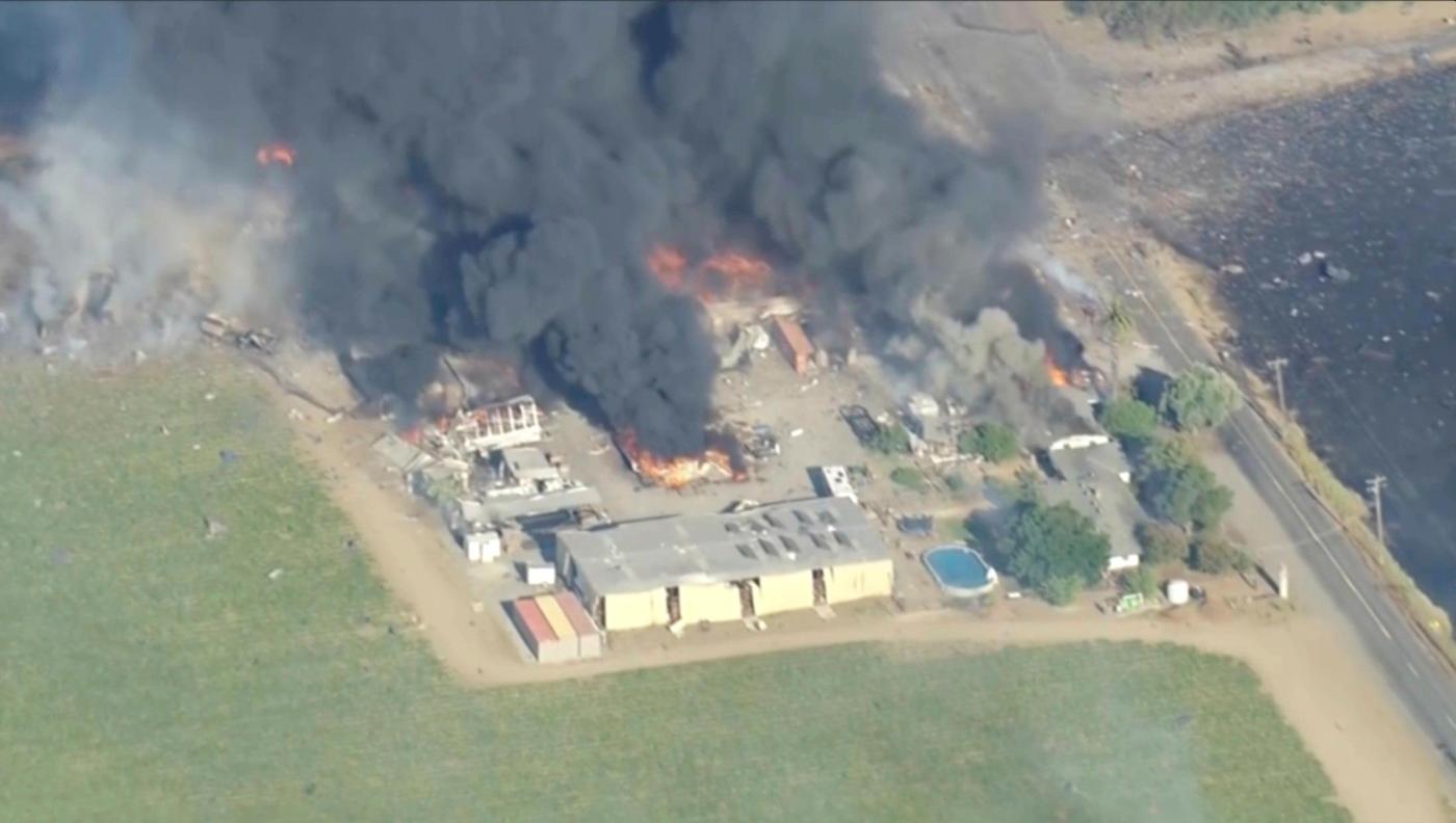 California authorities suspend pyrotechnics licenses of two men associated with fatal fireworks storage site explosion