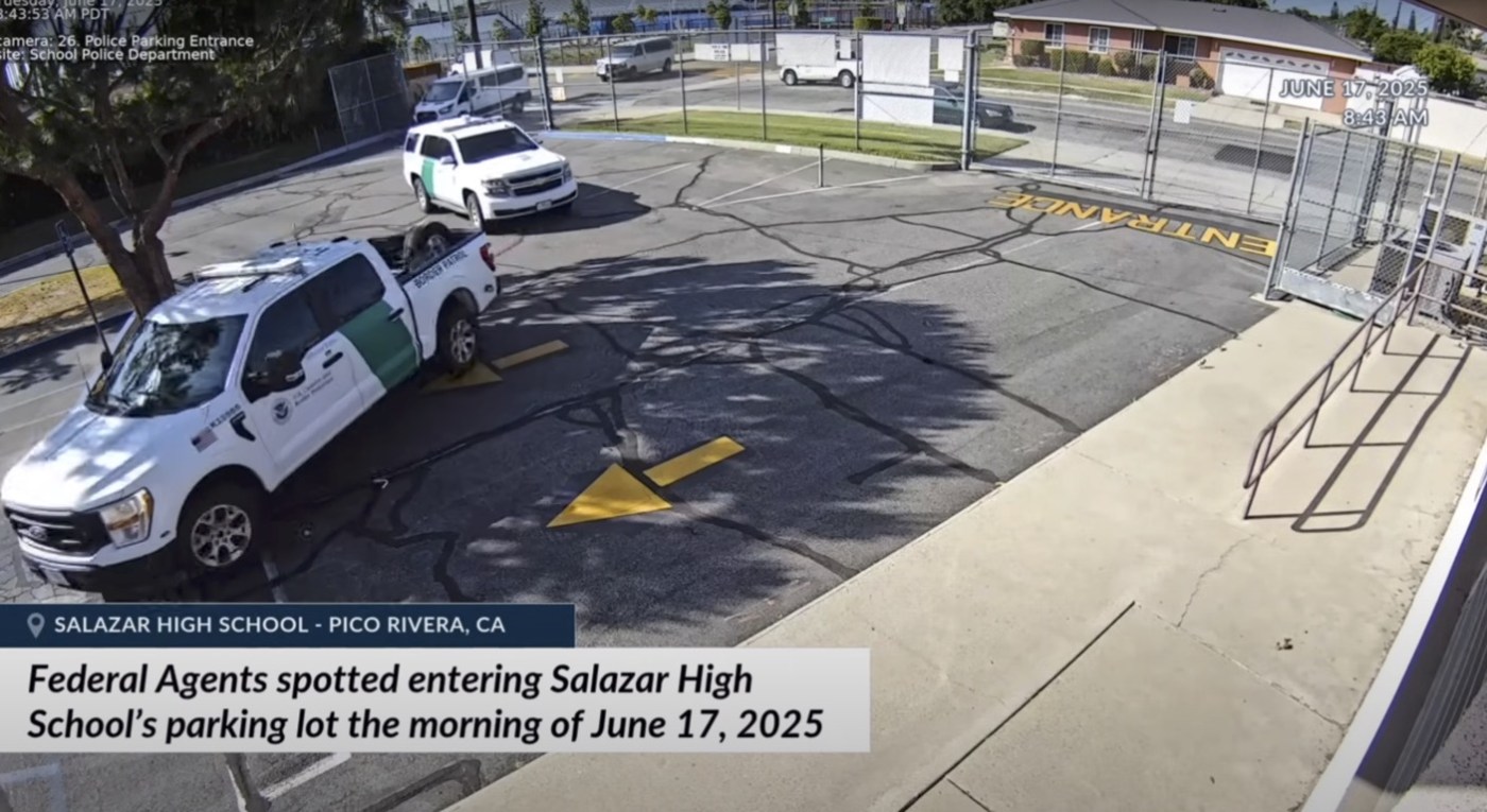 California school officials say video shows immigration agents urinating in public view; Homeland Security investigating
