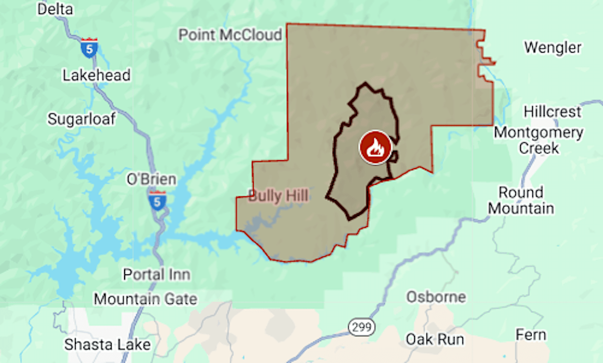 Map: Green Fire is now 3rd biggest in California this season