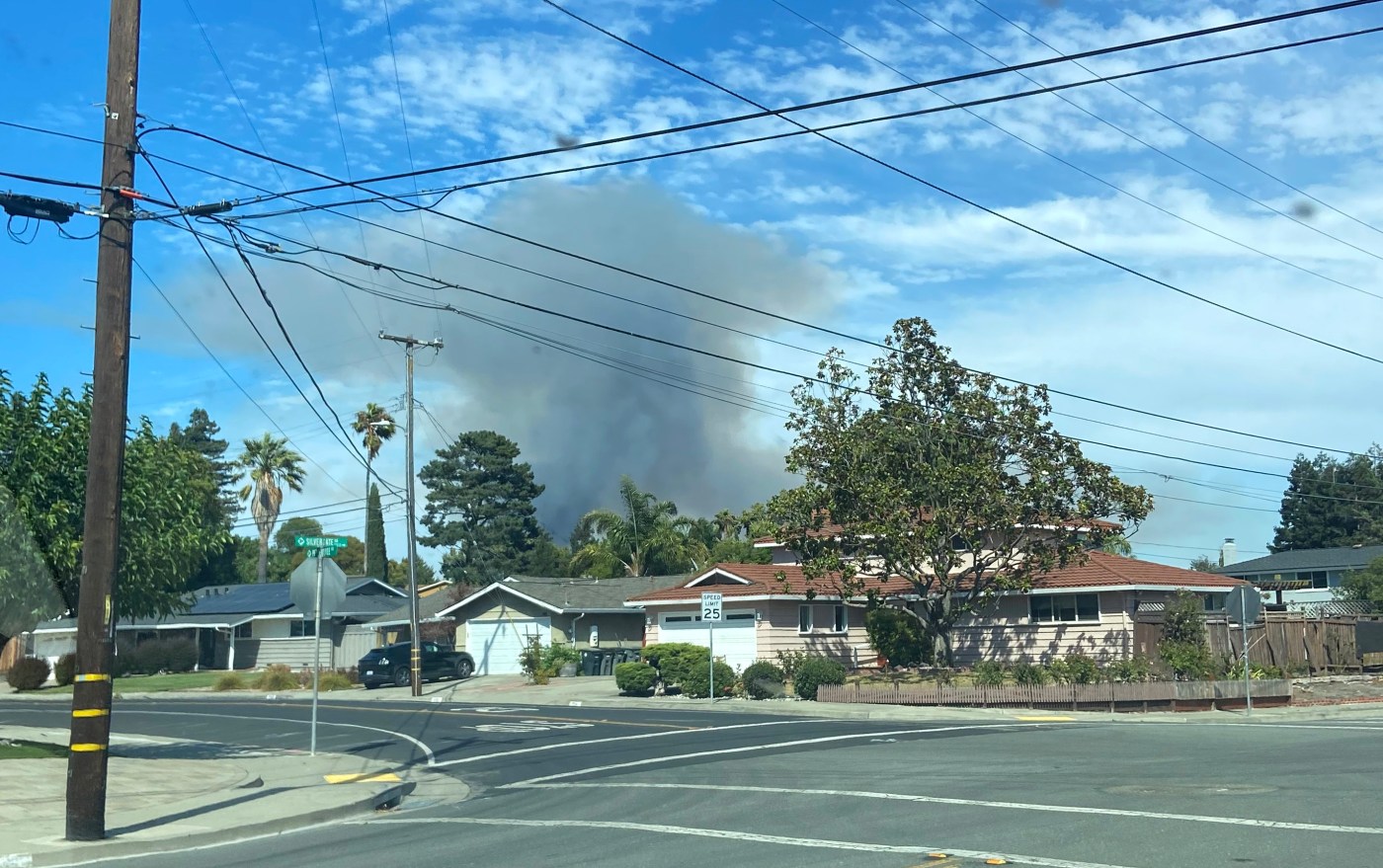 Wildfire breaks out at Camp Parks in Alameda County