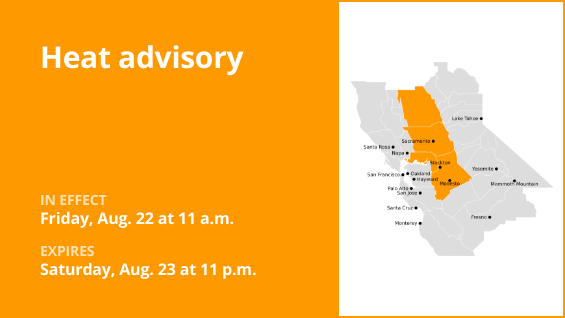 Heat advisory for Delta for Friday and Saturday