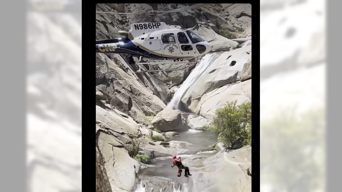 Man rescued after being trapped for 2 days behind Northern California waterfall