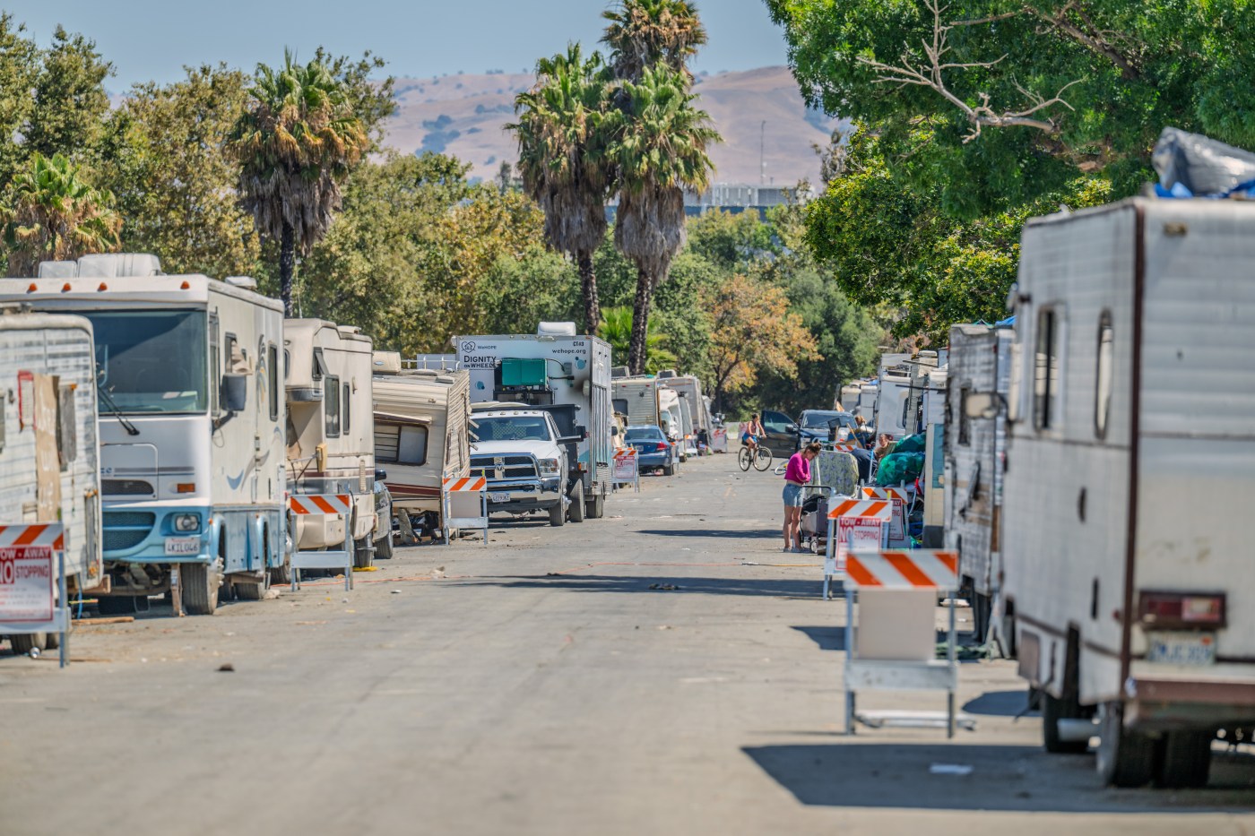 San Jose begins clearing its largest homeless camp of more than 300 people at Columbus Park