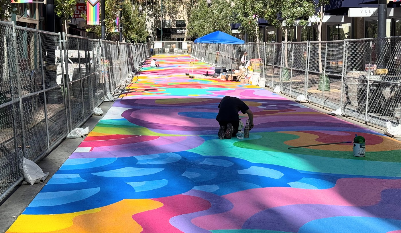 Street mural unveiling kicks off SV Pride weekend in downtown San Jose