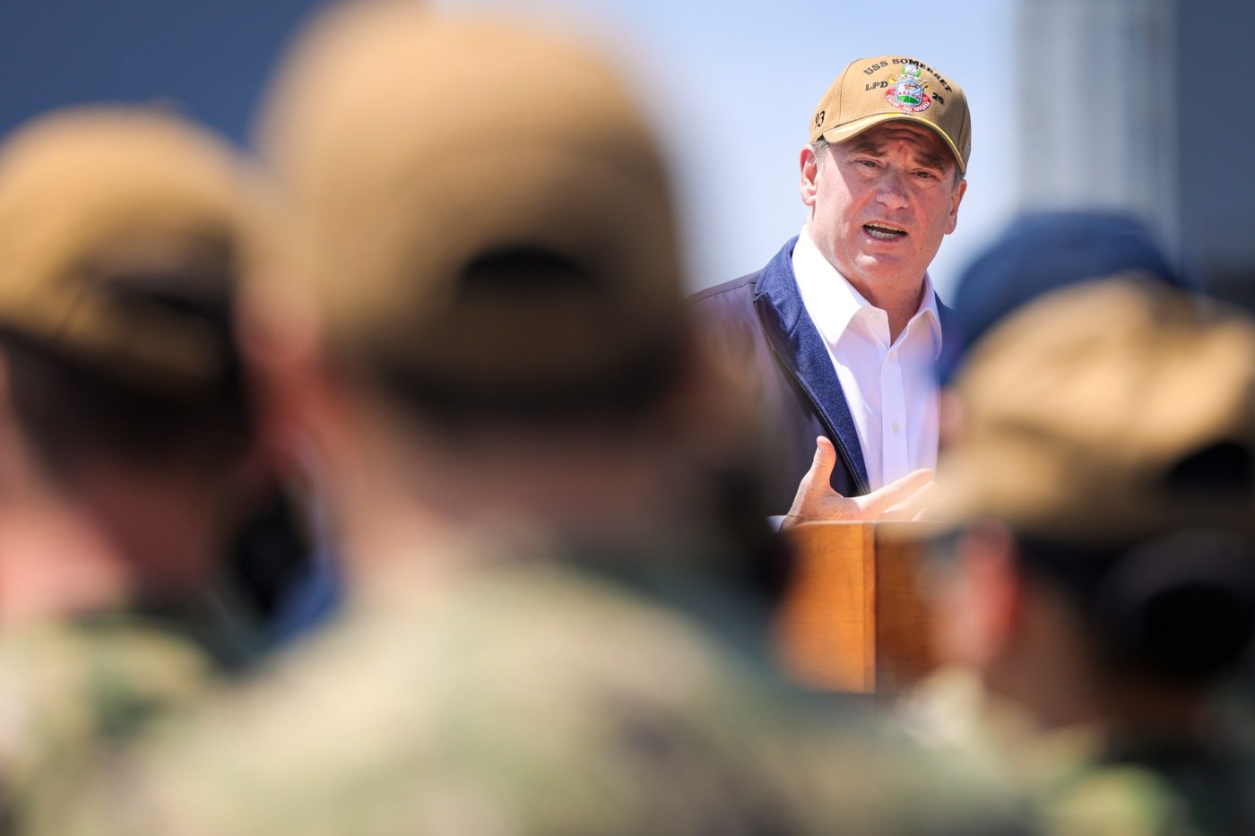 New Navy secretary bemoans state of the fleet in San Diego speech