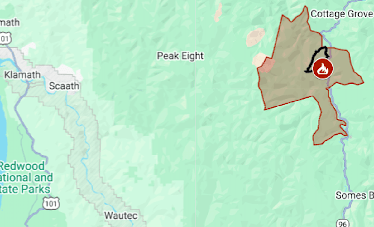 Map: Dillon Fire evacuations in Siskiyou County