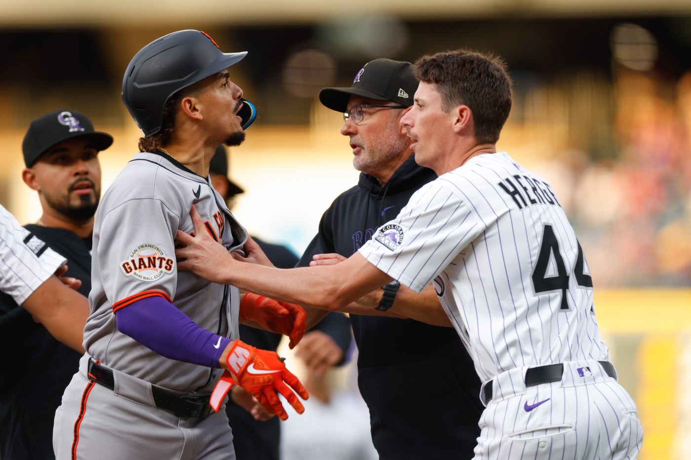 SF Giants’ Chapman suspended after benches clear vs. Rockies