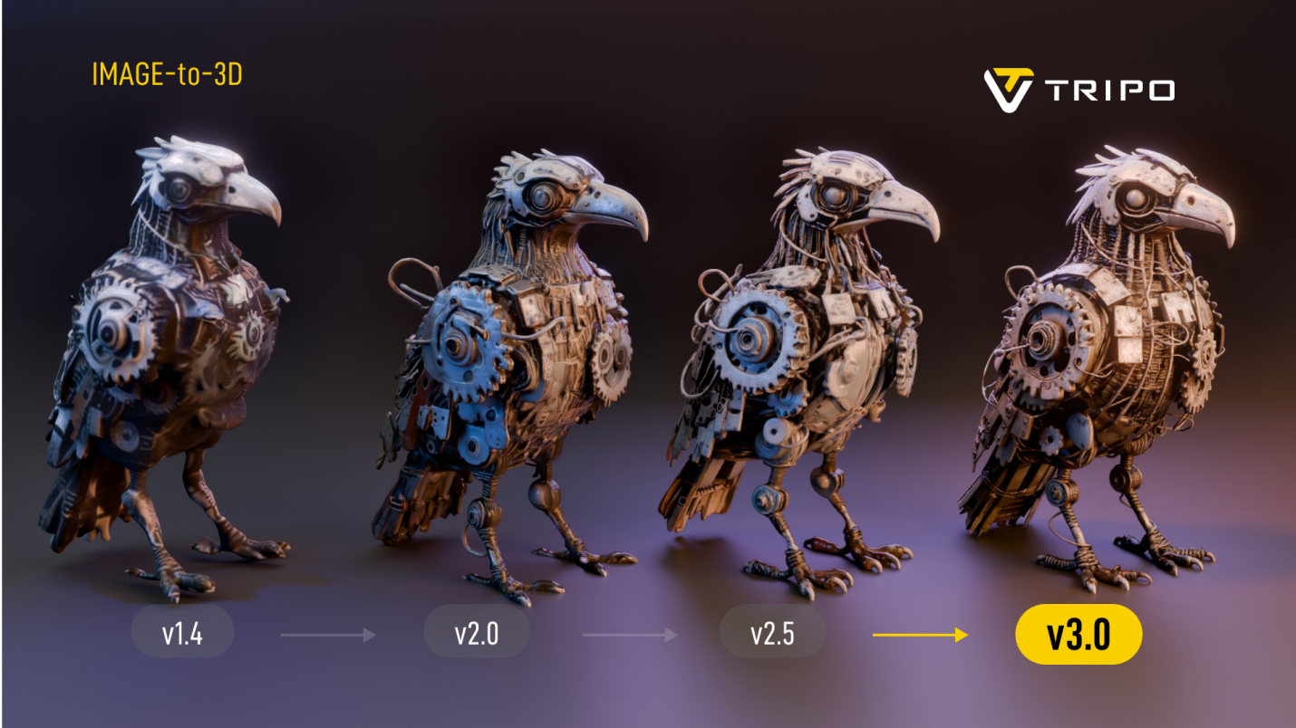 Tripo, the frontrunner of 3D AI boom, supercharges new era in content creation with 3.0 upgrade
