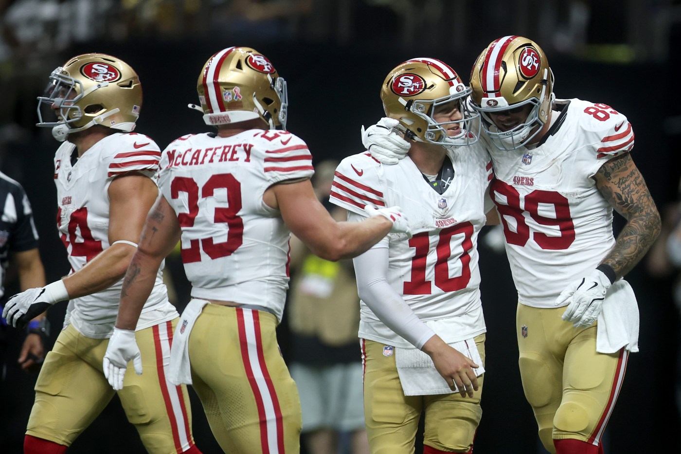 49ers 26, Saints 21: Jones’ three TD passes, late defensive heroics help Niners reach 2-0