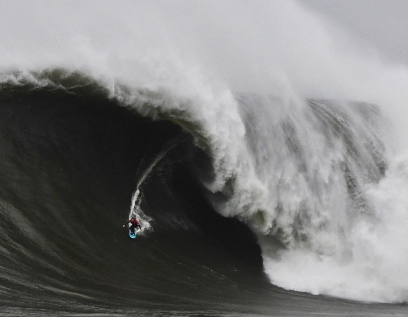 Santa Cruz surfer’s epic ride at Mavericks was largest of the season, but fell short of record