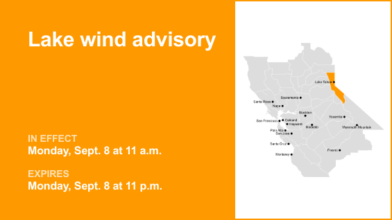 Update: Lake wind advisory issued by the NWS until Monday night