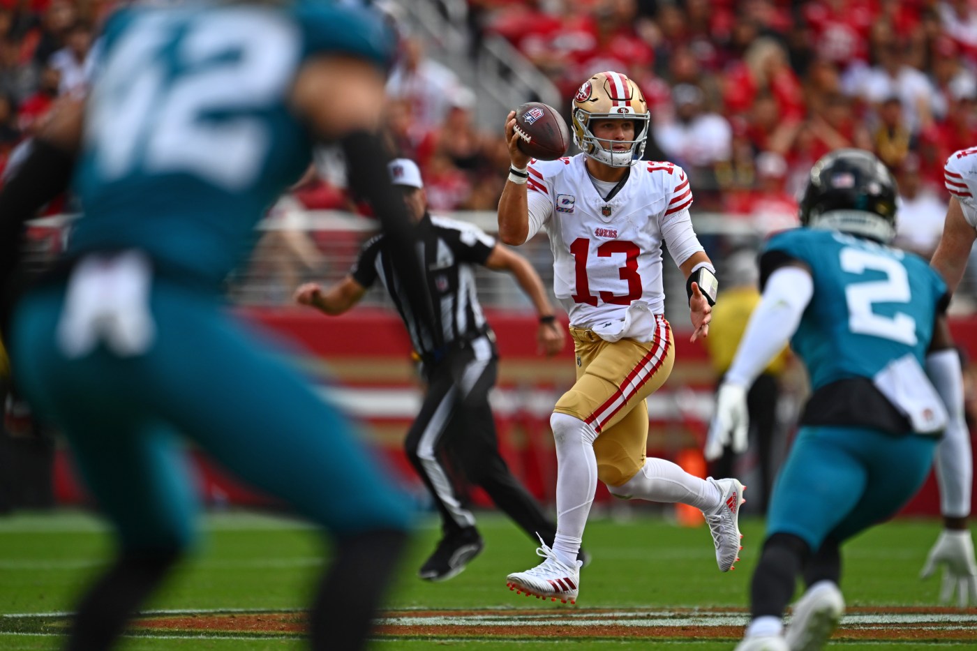 49ers list Brock Purdy as questionable. Could he back up Mac Jones vs. Giants?