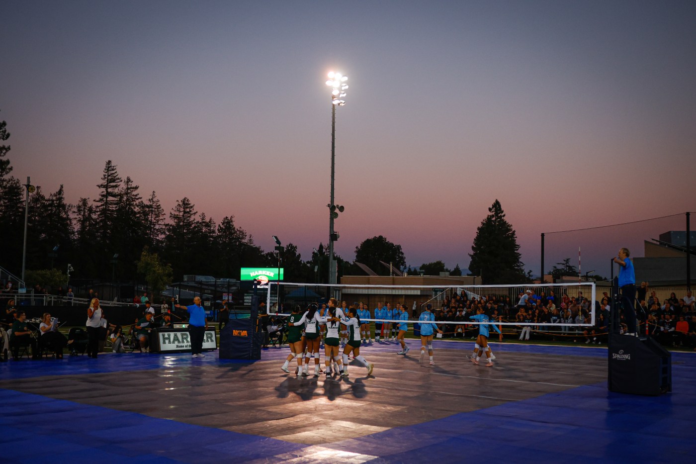 Harker, Branham make history with ‘Battle on the Turf’ volleyball match held on San Jose school’s football field