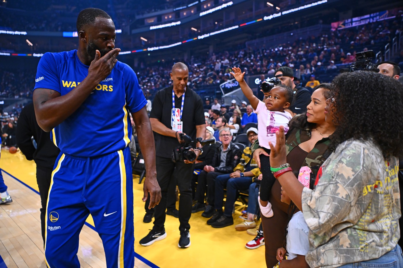 Watch: Warriors’ Draymond Green gets scolded by his daughter after huge win over Nuggets