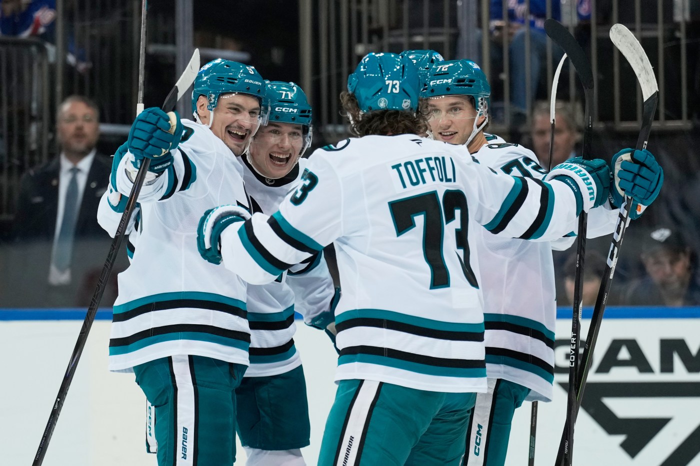 San Jose Sharks earn first win behind Smith’s OT goal, Celebrini’s huge game